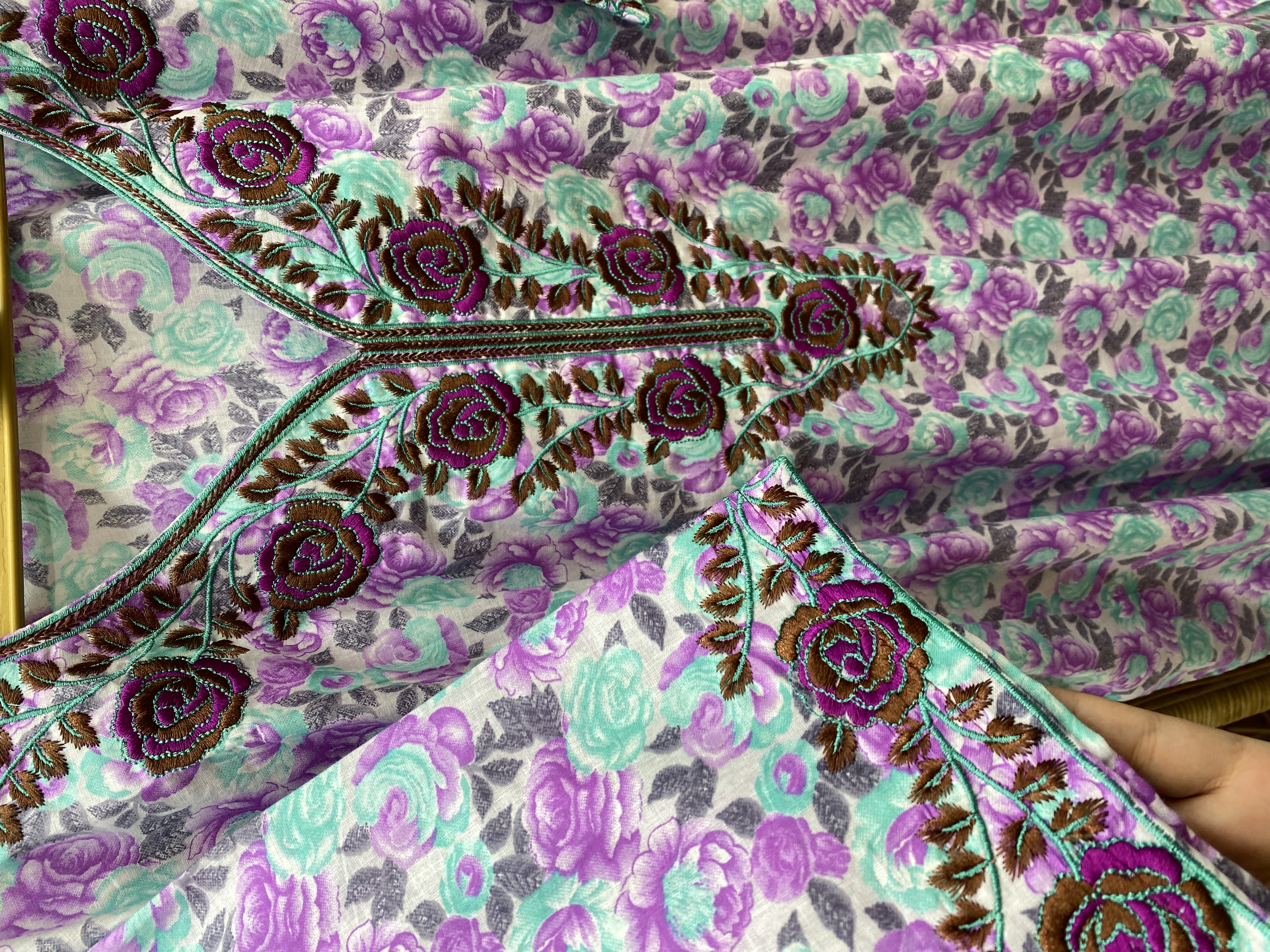 لباس زنانه بندری جنس کتان نخ برند مسقط